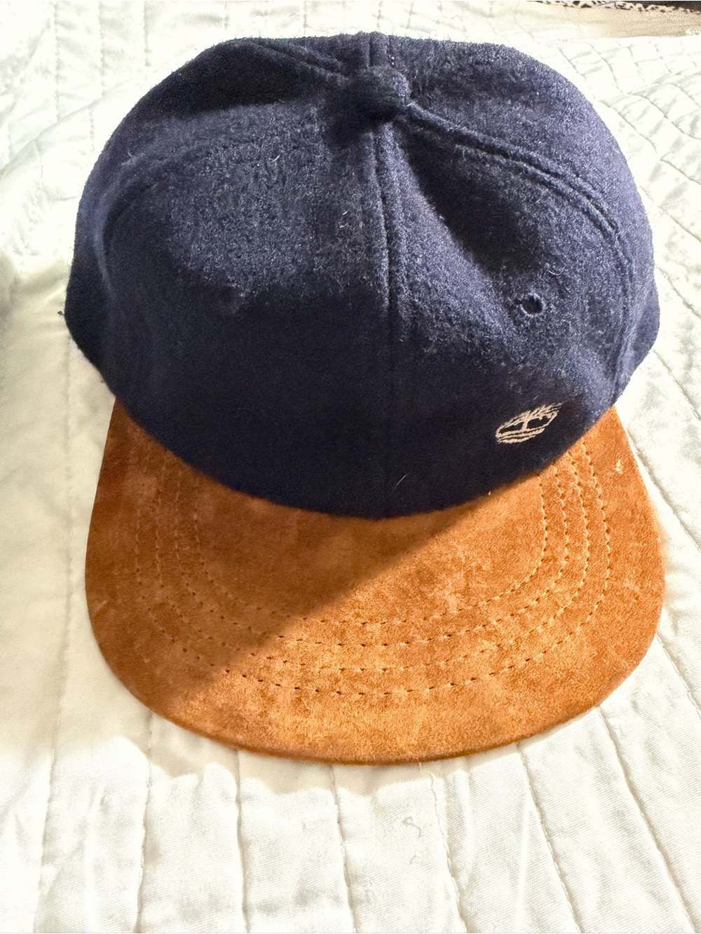 Timberland Navy Wool Crown with Brown Suede Brim Cap